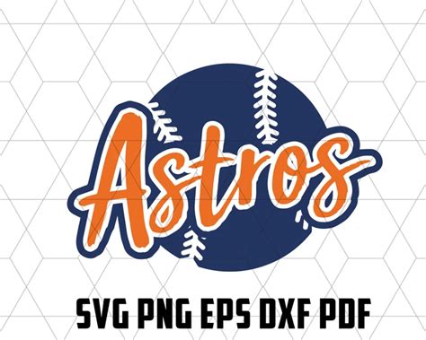 Astros Svgsvg Files For Silhouette Files For Cricut Svg Dxf Eps