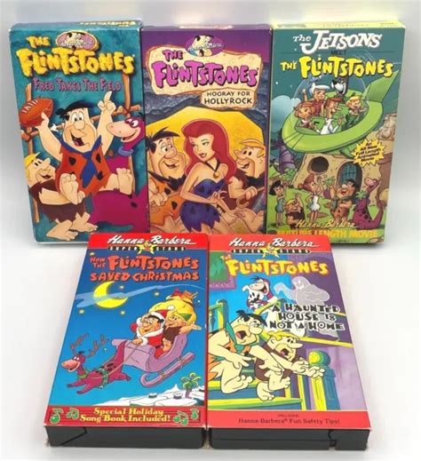 Vintage The Flintstones Vhs Tape Hanna Barbera Cartoon Jetsons Lot Of Picclick