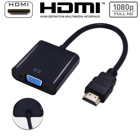 Hdmi To Vga Converter Cable Adapter For Computer Pcnotebook Dvd