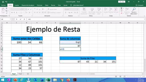 Operaciones Básicas De Excel Suma Resta Multiplicación División