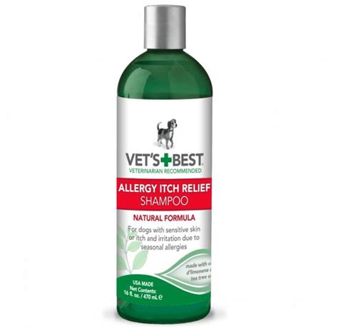 Vets Best Allergy Itch Relief Shampoo 16 Oz Medicated Dog Shampoo