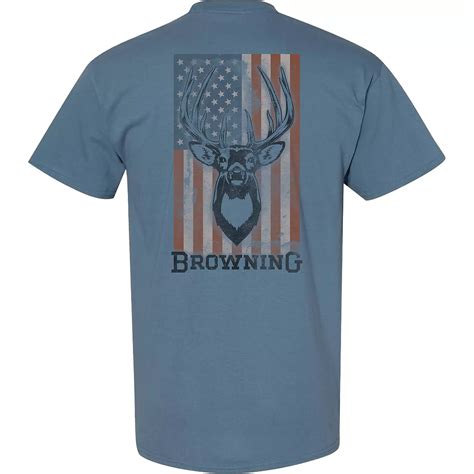 Browning Mens Whitetail Flag T Shirt Free Shipping At Academy