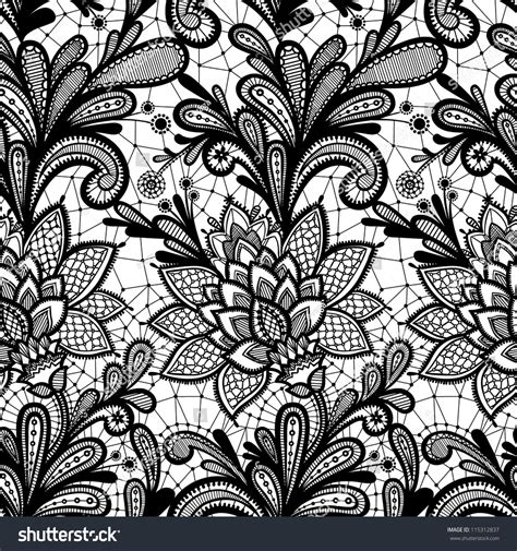 Seamless Lace Floral Pattern Vintage Invitation Grunge Background