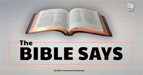 The Bible Says