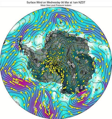 Antarctica Surface Wind On Monday 21 Jun At 12am Nzst