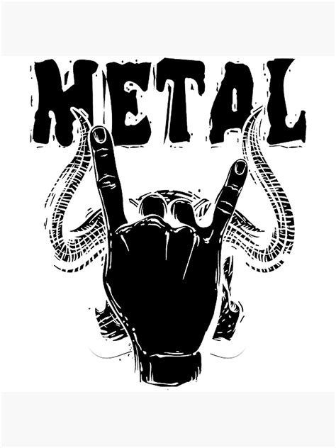 Metal Hand Sign Metalcore Heavy Metal Hard Rock Music Lovers Blues