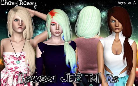 Newsea`s J152 Tell Me Hairstyle Retextured By Chazy Bazzy Sims 3