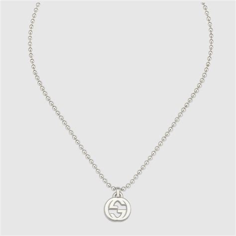 สร้อยคอ Interlocking G Necklace In Silver In925 สเตอร์ลิงซิลเวอร์