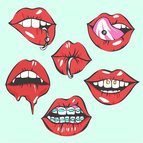 Pop Art Sexy Lips With Piercing Ina Mel Flickr