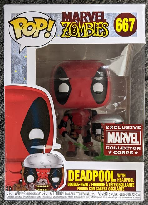 Funko Pop Marvel Zombies Deadpool With Headpool Exclusive Collector