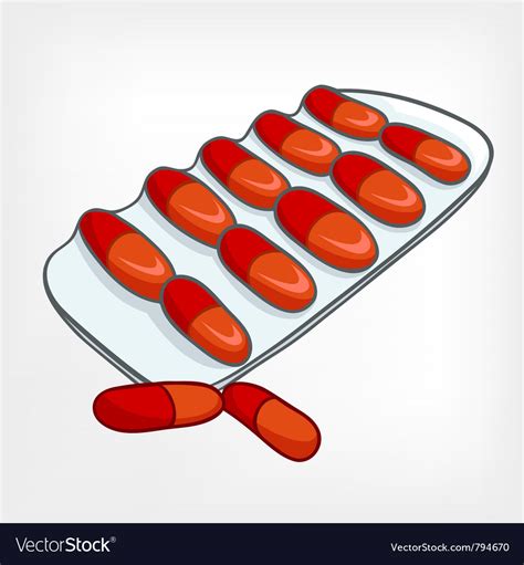 Cartoon Home Medicine Pills Royalty Free Vector Image