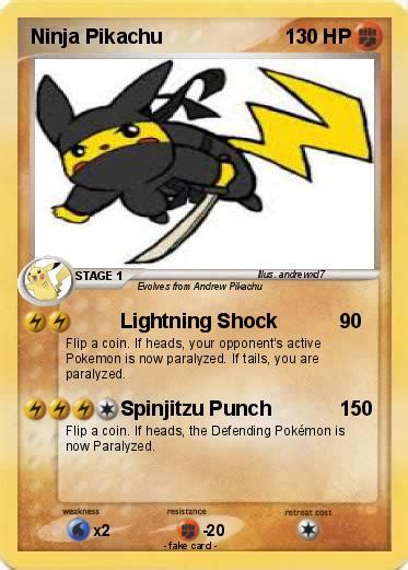 Pokémon Ninja Pikachu 65 65 Lightning Shock My Pokemon Card