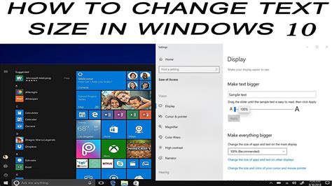 Win 10 How To Change Font Size How To Change Icon Size And Text Size