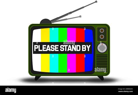 Please Stand By Television Screen Cut Out Stock Images And Pictures Alamy