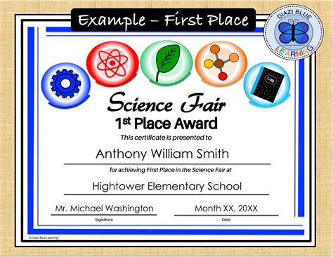 Science Fair Certificates Pdf Science Fair Certificates Editable Science Fair Certificates
