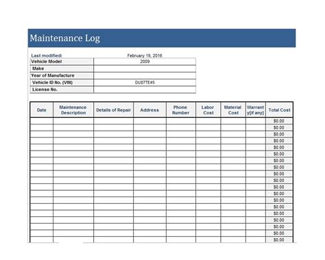 It might be tempting to download and customize any one of several preventative maintenance templates created for use in a spreadsheet program. 40+ Equipment Maintenance Log Templates - TemplateArchive