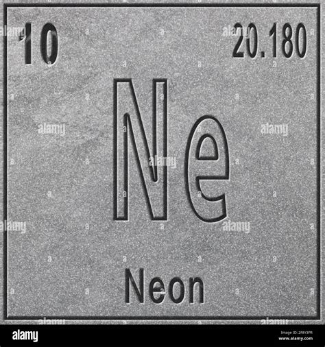 Neon Chemical Element Sign With Atomic Number And Atomic Weight