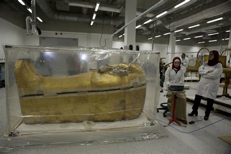 egypt begins restoration on king tut s golden coffin ap news