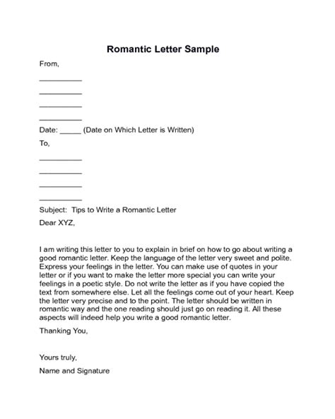 2024 Romantic Letter Templates Fillable Printable Pdf And Forms Handypdf