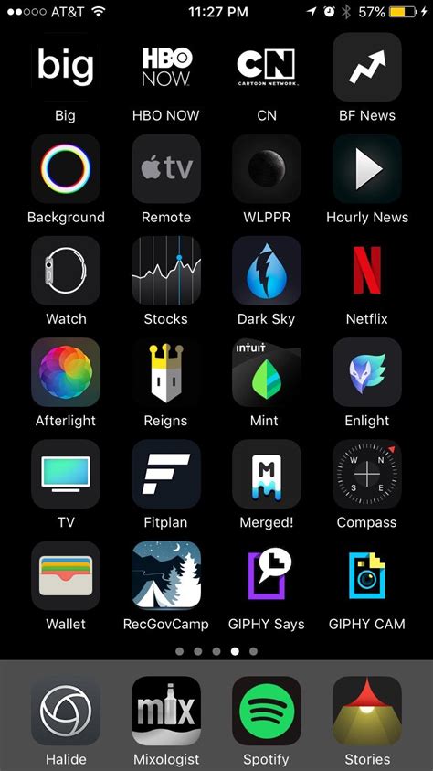 Black App Icons Menewx