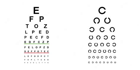 Premium Vector Eye Test Table With Letters Check Vision Eye Test