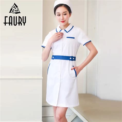 Nurse Work Dress Summer Short Sleeve Hospital Medical Uniforms Farmacia