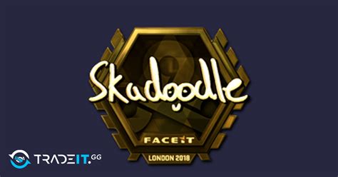 Sticker Skadoodle Gold London 2018 Tradeit