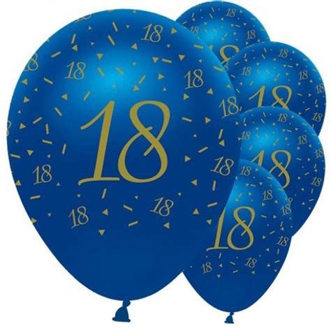 5 Luxurious 18th Birthday Balloons 30cm