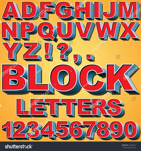 Thanks to 3d printing, we can create brilliant and useful products, from homes to wedding accessories. Alphabet Set 3 D Block Letters Numbers Stock Vector ...
