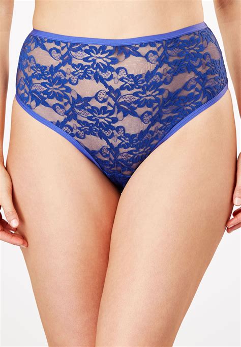 High Cut Lace Panty By Comfort Choice® Plus Size High Cut Brief