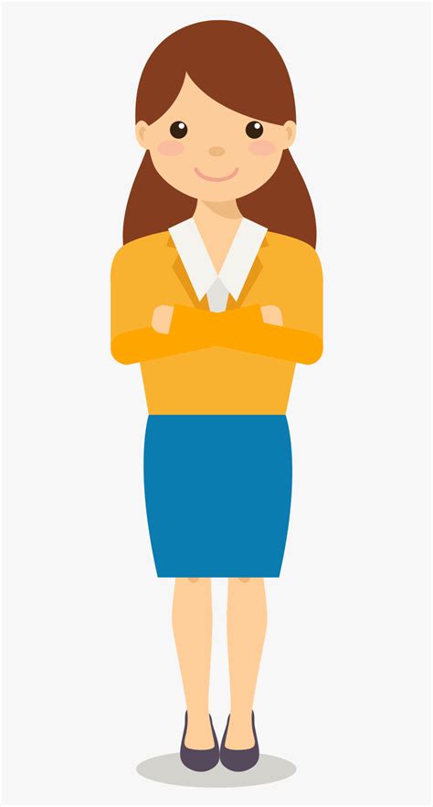 Female Clipart Manager Happy Worker Png Free Transparent Clipart