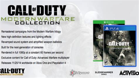 Rumour Call Of Duty Modern Warfare Collection Spotted For Xbox One
