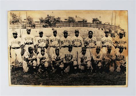 Vintage Negro Leagues Homestead Grays Baseball Team Photo Featuring