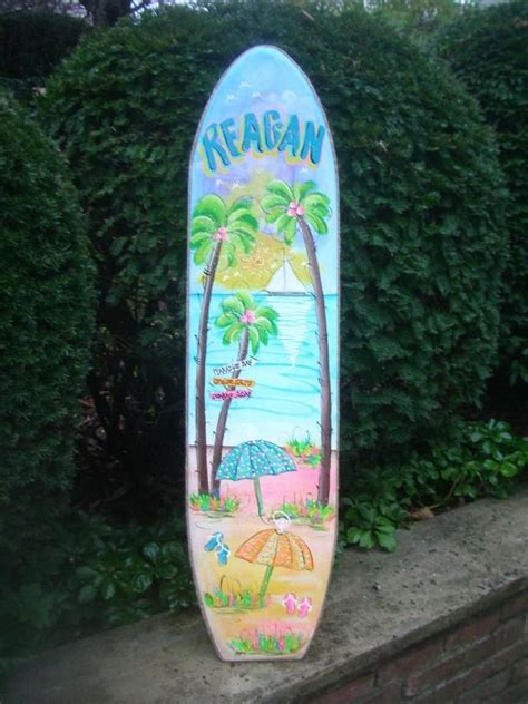 Personalized Surfboard Wall Art Tropical Paradise Pool Patio Etsy In
