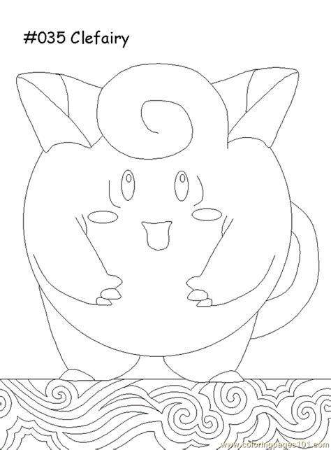 Clefairy Coloring Page Free Pokemon Coloring Pages