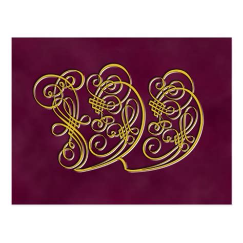 Fancy Monogram Letter W Postcard Zazzle