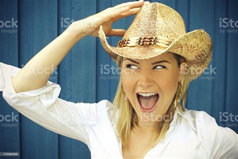 Happy Cowgirl Stock Photo Download Image Now Adult Adults Only