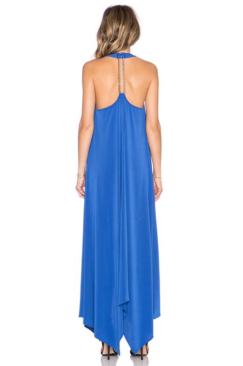 Shop floral, lace, bodycon styles & more. Lyst - Rachel Zoe Athena Halter Maxi Dress in Blue