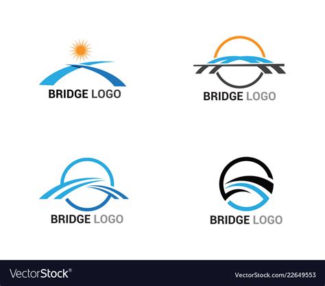 Bridge Logo And Symbol Template Building Vector Image