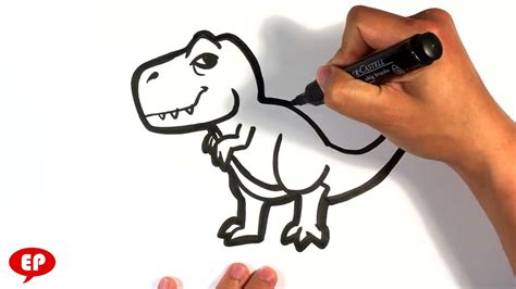 How To Draw A T Rex Cute Jurassic World Easy Pictures To Draw Youtube