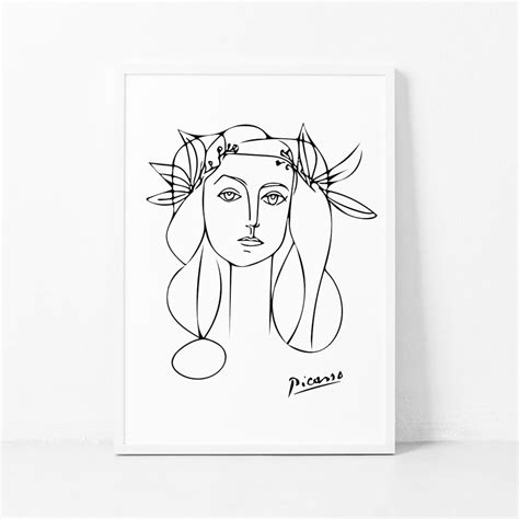 Picasso Print Picasso Art Sketch Print Picasso Poster Picasso Woman