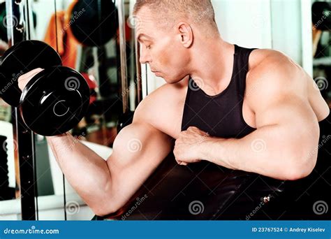 Gym Man Stock Photo Image Of Adult Anatomy Exercise 23767524