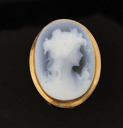 Fine Black And White Onyx Cameo Very Detailed By Msjewelers 64500