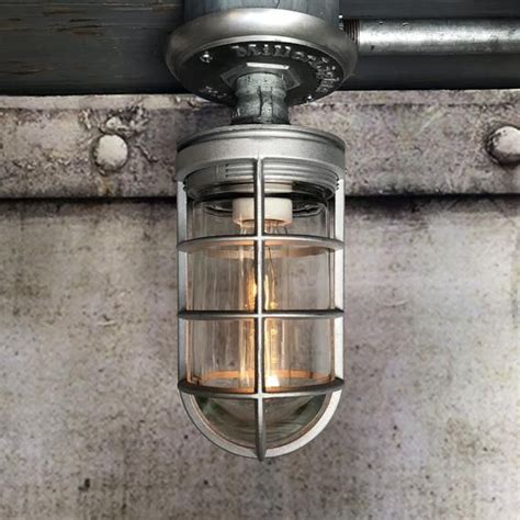 Flush Mount Cage Light Cage Ceiling Light Industrial Etsy Ceiling