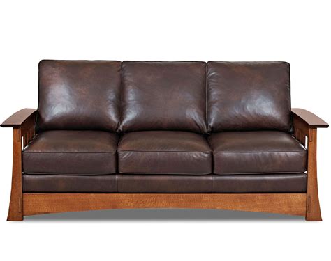 Highlands 83 Mission Style Leather Queen Sofas And Sectionals