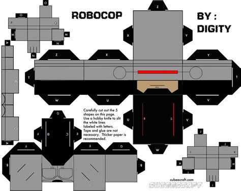 Robocop Paper Crafts Templates Paper