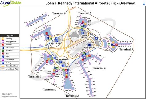 New York John F Kennedy International Jfk Airport Terminal Map