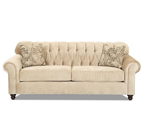 Klaussner Sinclair Traditional Sofa With Tufted Back Johnny Janosik