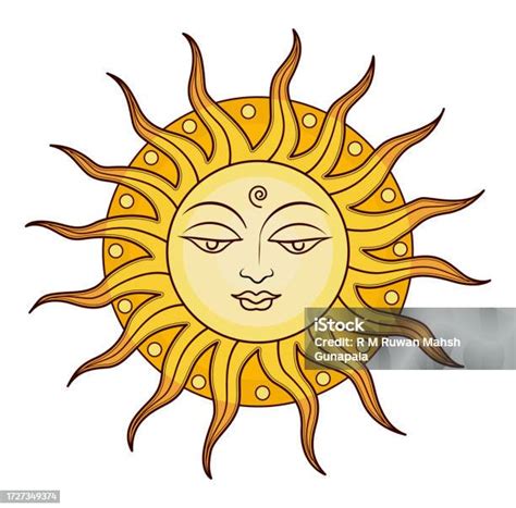 Sri Lanka Sinhala And Tamil New Year Sun Vector Illustration Art Stock