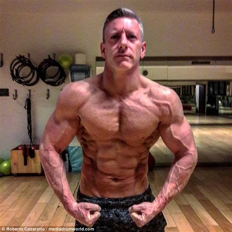 Italian Father And Son Bodybuilders Show Off Their Muscles Daily Mail